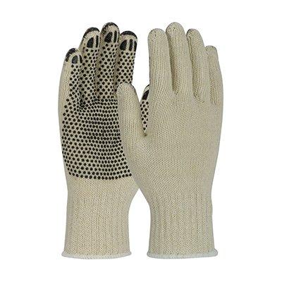 Protective Industrial Products 36-C330PD Heavy Weight Seamless Knit Cotton/Polyester Glove with PVC Dotted Grip - Coated Fingertips