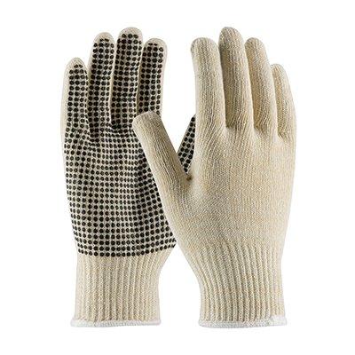 Protective Industrial Products 37-C2110PD Seamless Knit Cotton / Polyester Glove with PVC Dot Grip - 10 Gauge