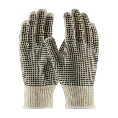 Protective Industrial Products 37-C2110PDD Seamless Knit Cotton / Polyester Glove with Double-Sided PVC Dot Grip - 10 Gauge