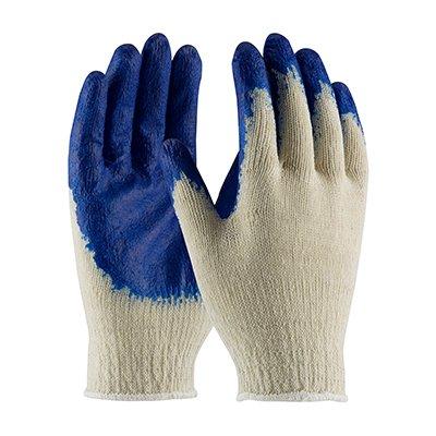 Protective Industrial Products 39-C120 Seamless Knit Cotton / Polyester Glove with Latex Coated Smooth Grip on Palm & Fingers - Economy Grade