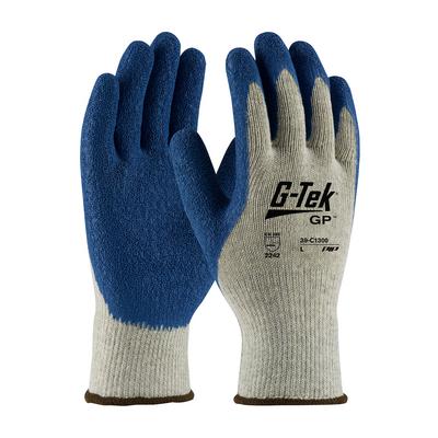 Protective Industrial Products 39-C1300 Seamless Knit Cotton / Polyester Glove with Latex Coated Crinkle Grip on Palm & Fingers - Premium Grade