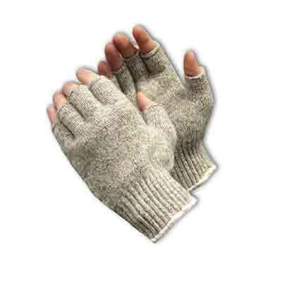 Protective Industrial Products 41-075 Seamless Knit Ragwool Glove - Half-Finger