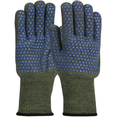 Protective Industrial Products 43-853 Kevlar® / Preox Seamless Knit Hot Mill Glove with Terry Cotton Liner and Double-Sided SilaGrip™ Brick Pattern Coating - 32 oz