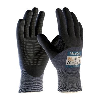 Protective Industrial Products 44-3455 Seamless Knit Engineered Yarn Glove with Premium Nitrile Coated MicroFoam Grip on  Palm, Fingers & Knuckles - Micro Dot Palm