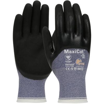 Protective Industrial Products 44-505 Seamless Knit Engineered Yarn Glove with Nitrile Coated MicroFoam Grip on Palm, Fingers & Knuckles