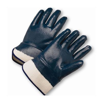 Protective Industrial Products 4550FC Nitrile Dipped Glove with Jersey Liner and Heavy Weight Smooth Grip on Full Hand -  Plasticized Safety Cuff