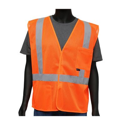 Protective Industrial Products 47206 ANSI Type R Class 2 Two Pocket Value Mesh Vest