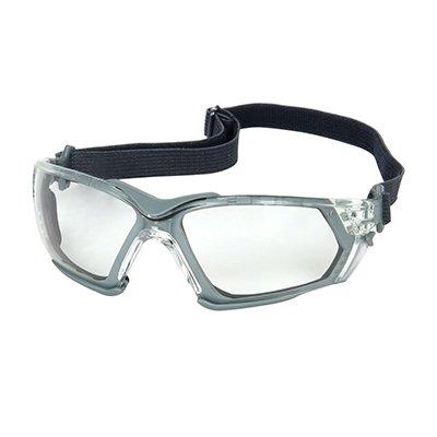 Protective Industrial Products 250-54-0520 Rimless Safety Glasses with Gray Frame, Clear Lens, Foam Padding and Anti-Scratch / FogLess® 3Sixty™ Coating