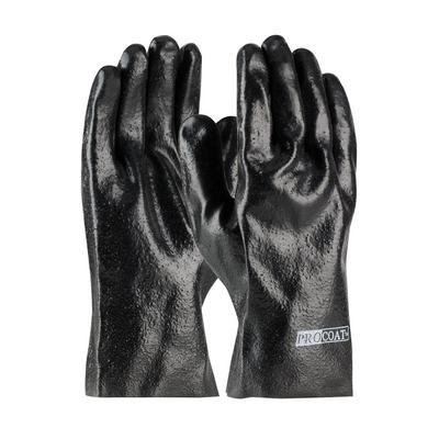 Protective Industrial Products 58-8020R Premium PVC Dipped Glove with Interlock Liner and Semi-Rough Finish - 10" Length