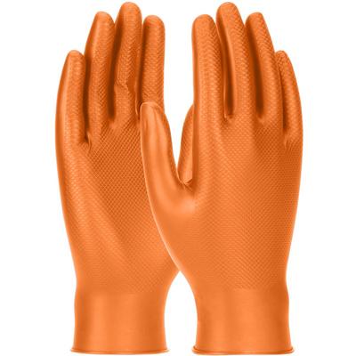 Protective Industrial Products 67-256 Extended Use Ambidextrous Nitrile Glove with Textured Fish Scale Grip - 6 Mil