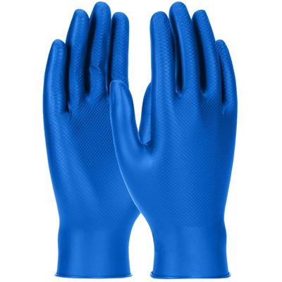 Protective Industrial Products 67-305 Extended Use Ambidextrous Nitrile Glove with Textured Fish Scale Grip - 4.5 Mil