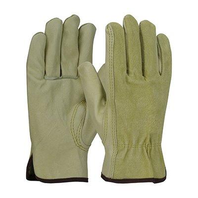 Protective Industrial Products 70-360SB Industry Grade Top Grain Pigskin Leather Drivers Glove with Split Pigskin Leather Back - Keystone Thumb