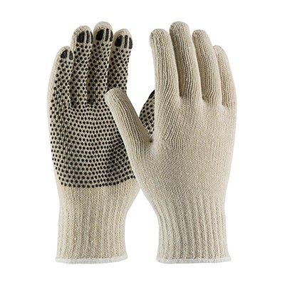 Protective Industrial Products 708SKL Medium Weight Seamless Knit Cotton/Polyester Glove with PVC Dotted Grip