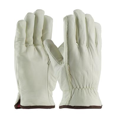 Protective Industrial Products 77-208 Top Grain Cowhide Leather Glove with Red Foam Lining - Straight Thumb