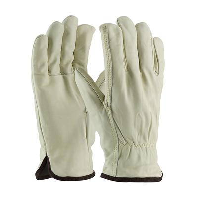 Protective Industrial Products 77-218 Top Grain Cowhide Leather Glove with White Thermal Lining - Straight Thumb