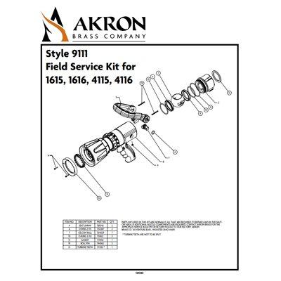 Akron Brass 9111 Field Service Kit for Style 1615, 1616, 4115, 4116