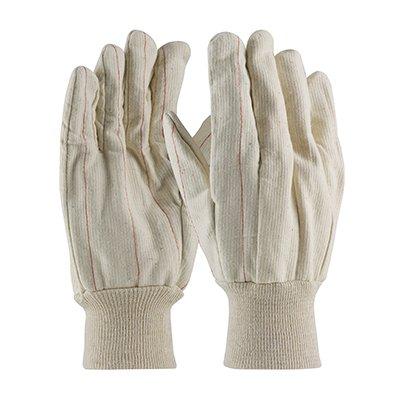 Protective Industrial Products 92-918 Cotton Canvas Double Palm Glove with Nap-in Finish - Knitwrist