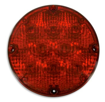 Akron Brass 1020-9000-10 School Bus Warning Light, Red, Serviceable Lens / Serviceable LED, 8 V-LED