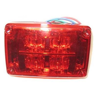 Akron Brass V34W-R 3x4 Diamondback LED Warning Lamp Head, Red Lens