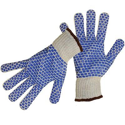 Protective Industrial Products 1JP5550 Medium Weight Seamless Knit Cotton/Polyester Glove with PVC Block Grip - Double-Sided