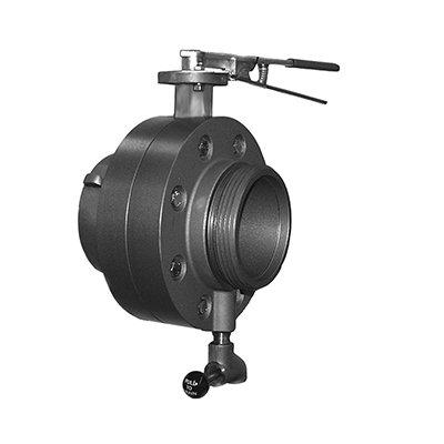 South park corporation BV7855AH BV78, 5 NS Rockerlug Swivel X 5 NS Male 5 Butterfly Valve Hard Coated,with Chrome Plated Lever Handle