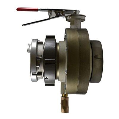 South park corporation BV7855ASH BV78, 5 National Standard Thread (NST) Swivel X 5 Storz  Butterfly Valve,with Chrome Plated Lever Handle