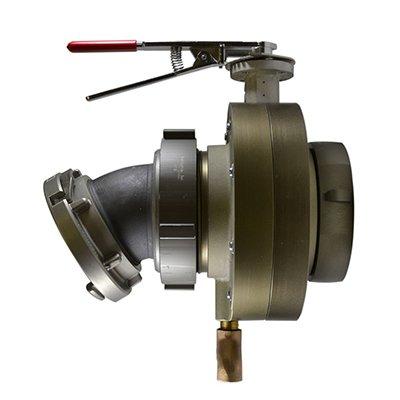 South park corporation BV7855AESH BV78, 5 National Standard Thread (NST) Swivel X 5 Storz  Butterfly Valve,with Chrome Plated Lever Handle