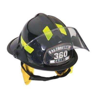MSA 360SFSB Cairns 360S, Black, 4" Standard Faceshield, Economy Flannel Liner, Nomex Earlap, Nomex Chinstrap W/ Quick Release, Lime/Yellow Reflexite, Tetrabar