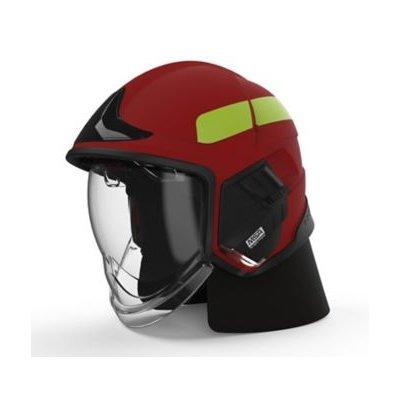 MSA GYL1118500000-RD16 Cairns XF1, L, Red, Matte, Clear Face Shield, Internal Visor ANSI Z87, Black Ear Laps