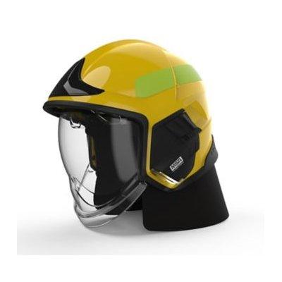 MSA GYM1018500000-JD16 Cairns XF1 Fire Helmet, Medium, Yellow