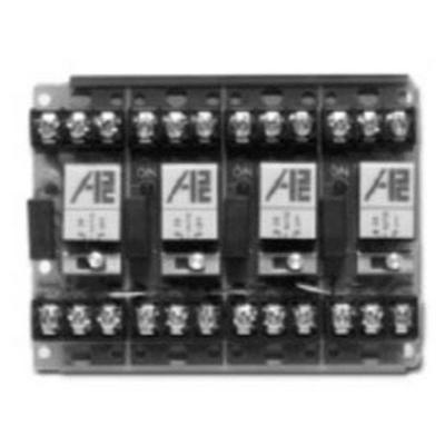 Edwards Signaling MR604/T Four-position SPDT relay with LEDs, switches and mounting track