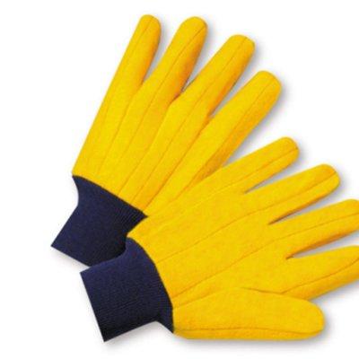 Protective Industrial Products FM18KWK Regular Grade Cotton Chore with Double Layer Palm, Single Layer Back and Nap-out Finish - Knitwrist