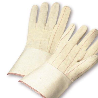 Protective Industrial Products G81SNI Cotton Canvas Double Palm Glove with Nap-in Finish - Gauntlet Cuff