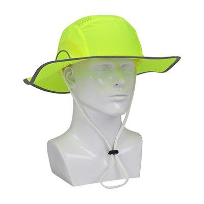 Protective Industrial Products 282-AFB375-LY Hi-Vis Ranger Style Bump Cap with HDPE Protective Liner, Adjustable Back and Chin Strap