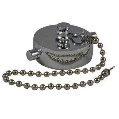 South park corporation HCC2806AC HCC28, 2 National Standard Thread ( NST) Female Cap Brass Chrome Plated with Chain, Rockerlug Tested to 500 psi