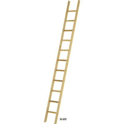 31-011 Wooden rung leaning ladder