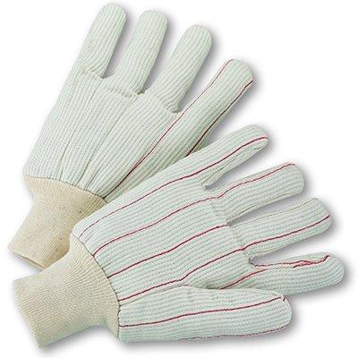Protective Industrial Products K81SCNCI Cotton Corded Double Palm Glove with Nap-in Finish - Knitwrist