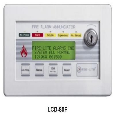 Fire Lite Alarms (Honeywell) LCD-80F 80-Character Liquid Crystal Display Remote Fire Annunciators