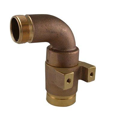 South park corporation MDE77F20B-V MDE77F, 2 Vitalic Swivel X 1.5 National Standard Thread (NST) Male with 2 Hole Mounting Leg, Brass