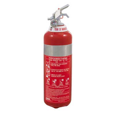 Mobiak MBK02-010PA-P1S 1kg dry powder stainless steel fire extinguisher