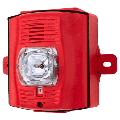 System sensor P2RK-P The SpectrAlert Advance P2RK-P is an unmarked, red, two-wire, outdoor horn strobe with selectable strobe settings of 15, 15/75, 30, 75, 95, 110 and 115 cd. Outdoor back box included.