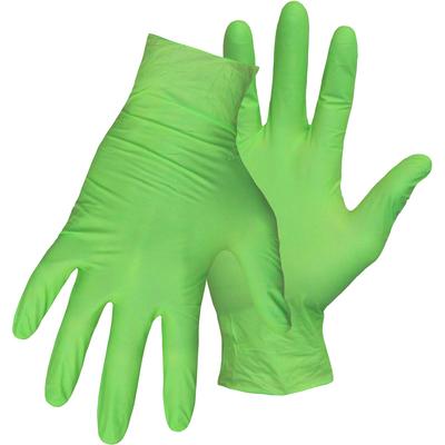 Protective Industrial Products 1UH0004N Lightly Textured 4 Mil High-Vis. Green Disposable Nitrile Gloves 10