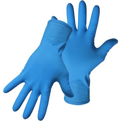 Protective Industrial Products 1UH0015VB General Grade 5.5 Mil Blue Disposable Nitrile Gloves, Lightly Textured, 12" with Rolled Cuff - Powder-Free