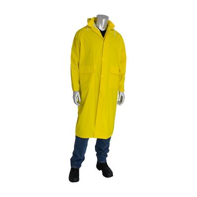 Protective Industrial Products 205-300FR Premium Two-Piece 48" Treated Raincoat - 0.35 mm