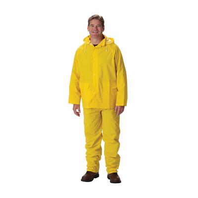 Protective Industrial Products 205-370FR Premium Treated Three-Piece Rainsuit with Jacket - 0.35 mm