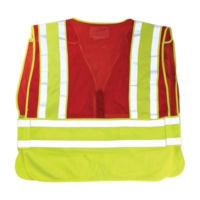 Protective Industrial Products 302-PSV-RED-NL ANSI Type P Class 2 Public Safety Vest