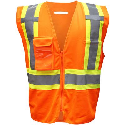 Protective Industrial Products 3PPF9200 ANSI Type R Class 2 Two-Tone Polyester Vest with 