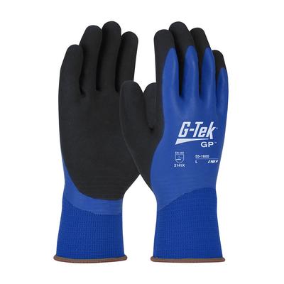 Protective Industrial Products 55-1600 Waterproof Seamless Knit Polyester Glove with Latex Coated MicroSurface Grip on Full Hand