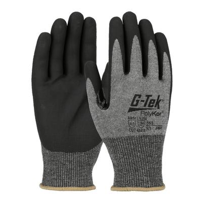 Protective Industrial Products 555 Seamless Knit PolyKor® Blended Glove with Nitrile Coated Foam Grip on Palm & Fingers - Touchscreen Compatible