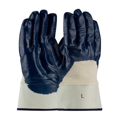 Protective Industrial Products 56-3153 Nitrile Dipped Glove with Jersey Liner and Smooth Finish on Palm, Fingers & Knuckles - Plasticized Safety Cuff